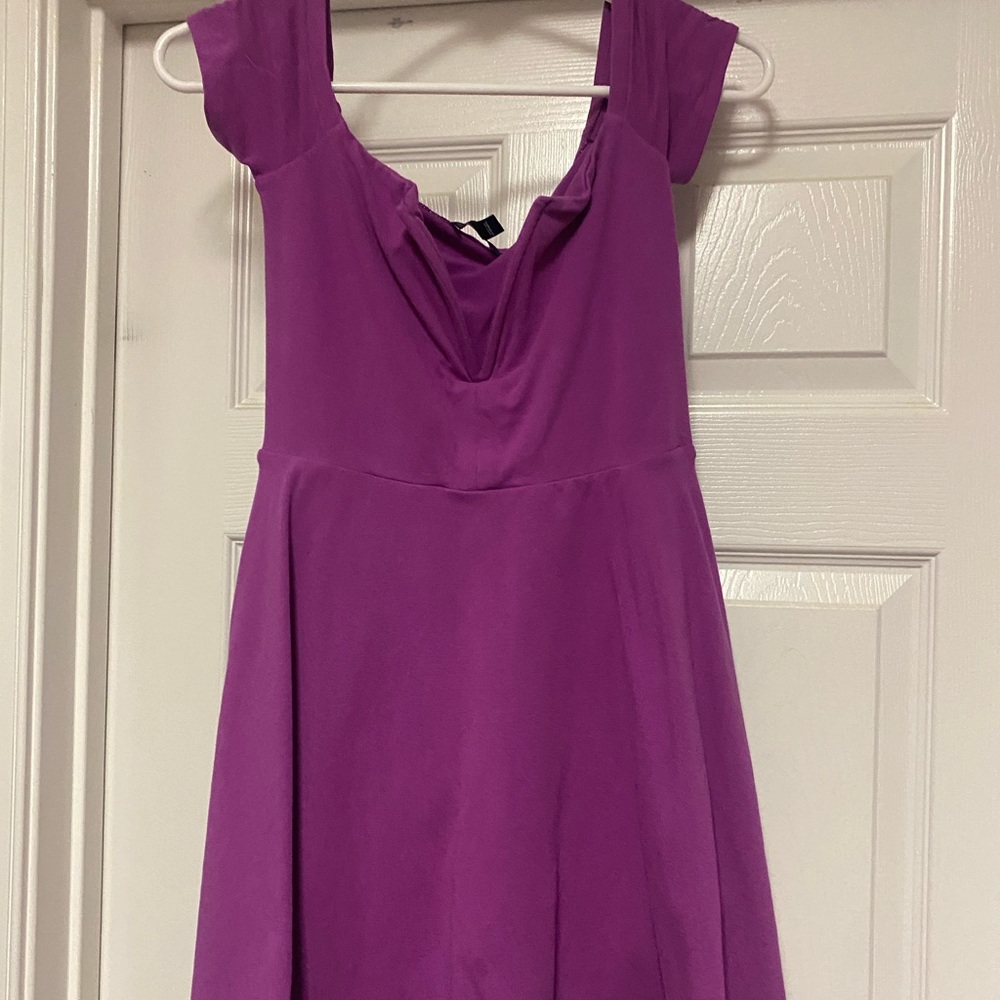 Purple Express V-neck Romper
